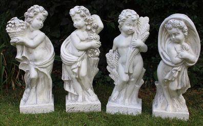 Deko Figuren Vierjahreszeiten Putten 4-er Satz H 68-72 cm klassische Skulpturen