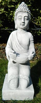 Dekofigur Deko Figur Gartenfigur Skulptur Buddha kniend H 43 cm Statue aus Beton