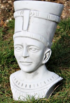 Dekofigur Gartenfigur ägyptische Statue Skulptur Pharao Büste H 30 cm aus Beton