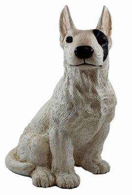 Deko Figur Hund Hundefigur Bull Terrier Kollektion Castagna aus Resin H 32 cm