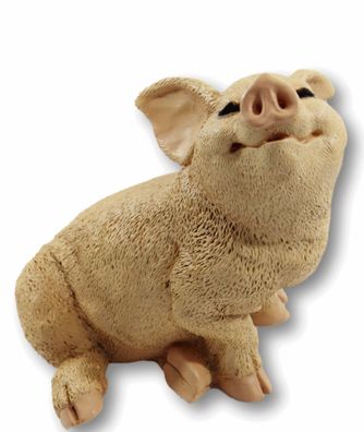 Dekofigur Tierfigur Ferkel Schweinchen Kollektion Castagna aus Resin H 19 cm