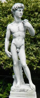 Deko Figur David von Michelangelo H 58 cm Gartenskulptur Statue aus Beton