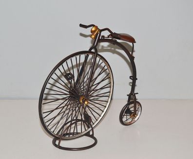 Blechmodell Nostalgie Hochrad Penny-Earth Blech Zweirad L 26,5 cm Oldtimer Rad