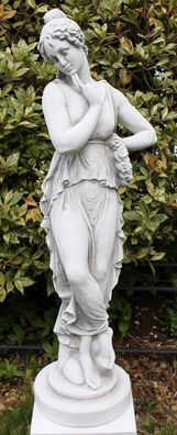 Deko Figur Skulptur antike Frau im Gewand H 65 cm Statue Gartenskulptur Beton