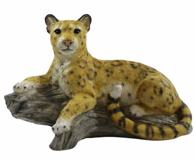 Dekofigur Tierfigur Raubkatze Leopard Kollektion Castagna aus Resin H 20 cm