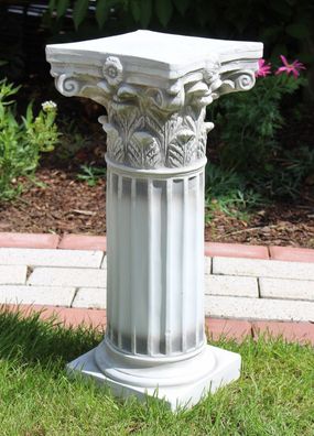 Deko Figur korinthische Säule H 45 cm Sockel Dekoelement Gartenfigur aus Beton