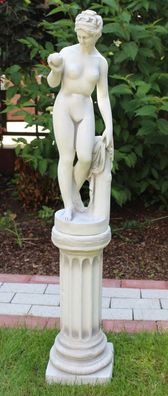 Beton Figur Skulptur Venus von Canova ionische Säule H 106 cm Dekofigur Statue