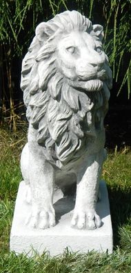 Dekofigur Gartenfigur Tierfigur Löwe links blickend Höhe 35 cm Statue aus Beton