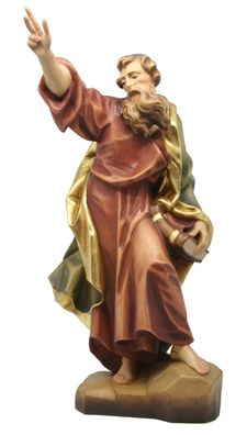 Heiligenfigur Heiliger Paulus H 15 cm Paulus von Tarsus Holzfigur aus Ahornholz