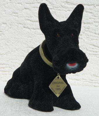 Wackel Figur Hund Scottish Terrier Wackelfigur H 13,5 cm klein schwarz Dekofigur