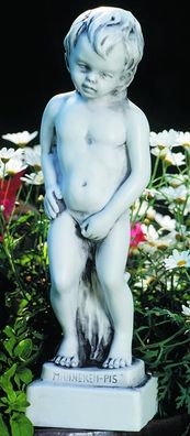Deko Figur Statue Männeken junger Bube Piß H 34 cm Gartenskulptur Dekofigur