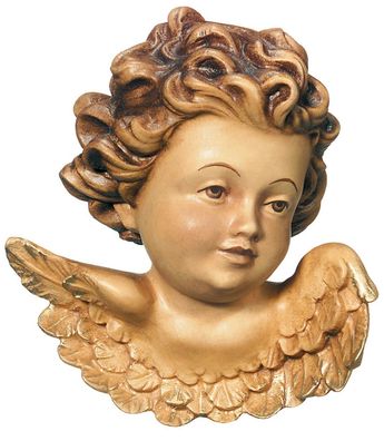 Engel zum aufhängen H 12cm Schutzengel Engelskopf Holzfigur Statue aus Ahornholz
