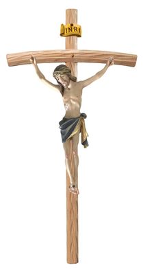 Kruzifix Jesus am Kreuz H 25/ 50 cm Holzfigur Holzstatue Statue handgeschnitzt