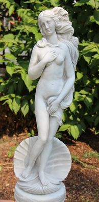 Beton Figur Venus von Botticelli in Muschel H 58 cm Statue und Skulptur Beton