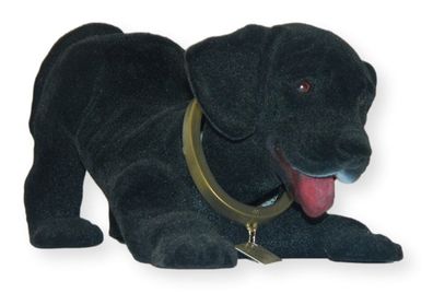 Wackel Figur Hund Labrador schwarz Wackelfigur H 13 cm groß Dekofigur Wackelkopf