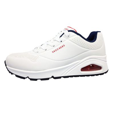 Skechers Uno Herrenschuhe Schnürschuhe Sneaker Weiß Freizeit