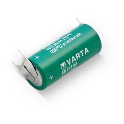 Varta Lithium 3V Batterie CR2/3AA PCB Print 2/1 pin + +/ -