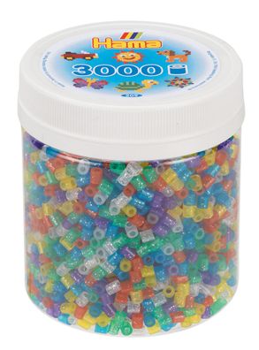 Bügelperlen 20954 HAMA Dose 3.000 Perlen Glitter Mix