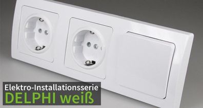 DELPHI Serie Elektro-Installation Haustechnik Schalter Steckdosen Taster Rahmen