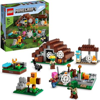 LEGO 21190 Minecraft Das verlassene Dorf, Spielzeug mit Zombiejäger Lager, Werksta...