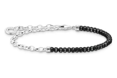 Thomas Sabo Schmuck Charm-Armband Silber und Onyx Beads A2100-130-11