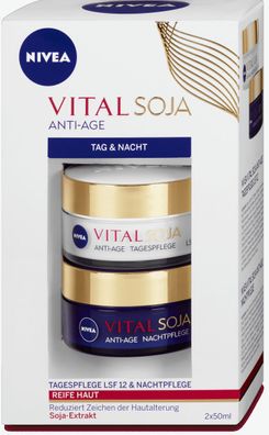 NIVEA Vital Soja Pflegeset Anti-Age Tag & Nacht Pflege Pflegecreme