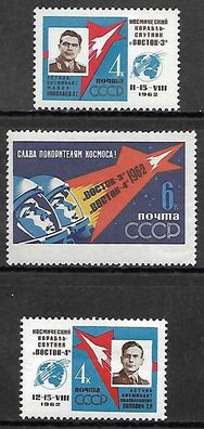 Sowjetunion postfrisch Michel-Nummer 2634-2636A