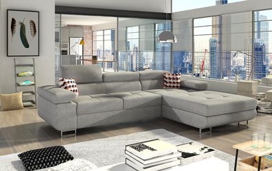 Couch Garnitur Sofa Sofagarnitur ANTON L Schlaffunktion Wohnlandschaft