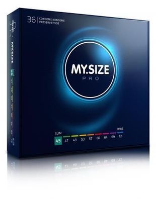 MY. SIZE Pro Kondome - 36 Pack 45 mm Verhütung Vegan perfekter Sitz Top Passform