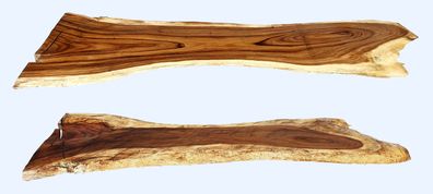 Holzplatte aus Tropenholz - Massive Tischplatte aus Regenbaumholz Platte 5