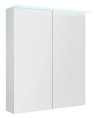 Badezimmer - Spiegelschrank Siliguri 01, Farbe: Weiß glänzend ? 70 x 60 x 13 cm