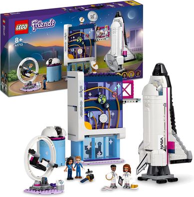 LEGO 41713 Friends Olivias Raumfahrt Akademie Weltraum-Spielzeug mit Raumschiff ...