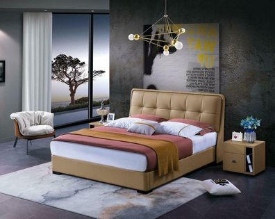 Design Schlafzimmer 3tlg. Bett 2x Nachttisch Klassischer Luxus Betten Set Möbel