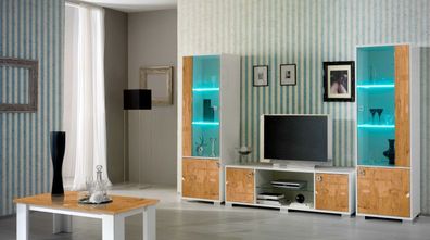 wohnwand 3tlg. rtv + 2x Vitrine Design Italienische Möbel Wohnzimmer Luxus Möbel