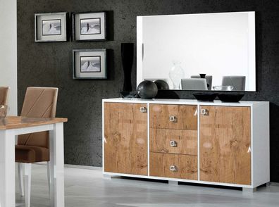 Anrichte Design Kommode 100 * 50 Luxus Holz Kommoden Schrank Wohnzimmer Schränke