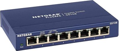 Netgear GS108GE LAN Switch 8 Port Netzwerk Switch Gigabit LAN Verteiler Splitter