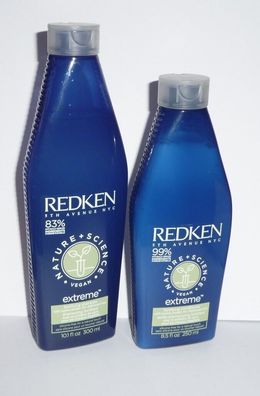 Redken Nature + Science Vegan Extreme Shampoo 300ml Extreme Conditioner 250ml