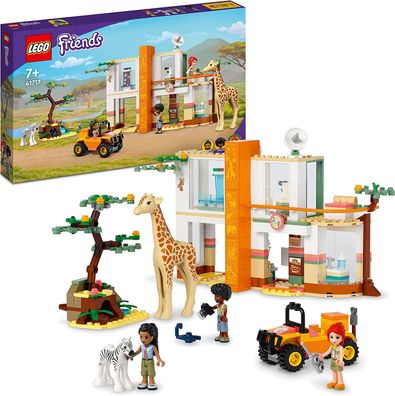 LEGO 41717 Friends Mias Tierrettungsmission mit Tierfiguren Zebra und Giraffe und ...