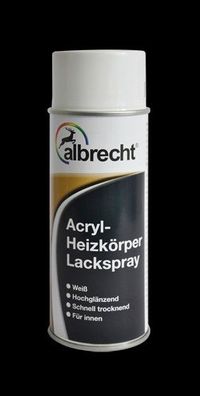 Albrecht Acryl Heizkörper Lackspray 400ml weiß Lack Sprühlack Weißlack Spraylack