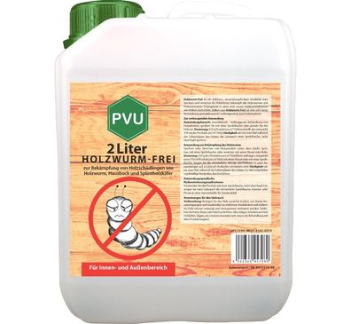 PVU 2L Holzwurm Spray Mittel Schutz Ex frei gegen Holzwürmer Hausbock
