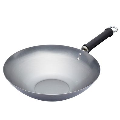 KitchenCraft Wok 30 cm Carbonstahl