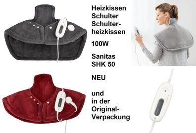 Heizkissen Schulter Schulterheizkissen 100W Sanitas SHK 50 NEU in Original-Verpackung