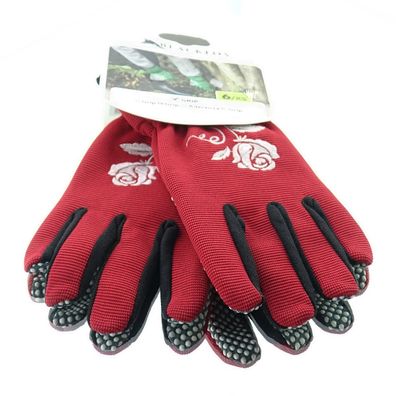 Blackfox® Garten - Handschuhe Lady´s Line Rose Rot Größe 6/ XS