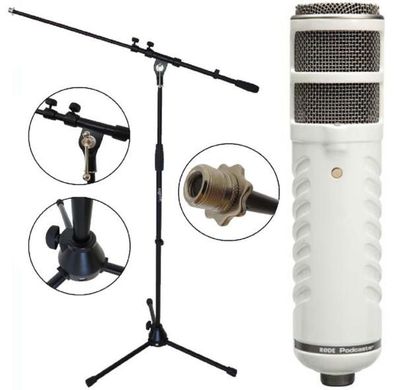 Rode Podcaster USB Mikrofon mit Mikrofonständer