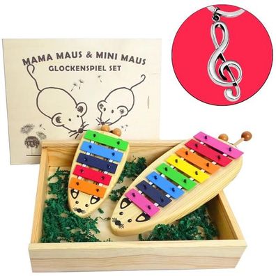 Sonor Glockenspiel Set Mama - Mini Maus mit Anhänger