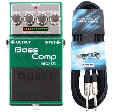 Boss BC-1X Bass Kompressor mit Gitarren-Kabel