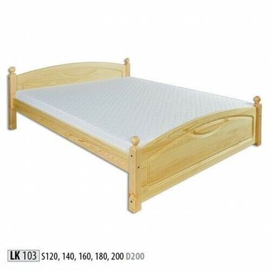 Holzbett Echtes Holz Bett Betten Schlafzimmer Hotel 200x200 Stil Massive Möbel