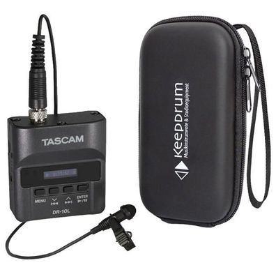 Tascam DR-10L Recorder mit Mikrofon mit Soft-Case