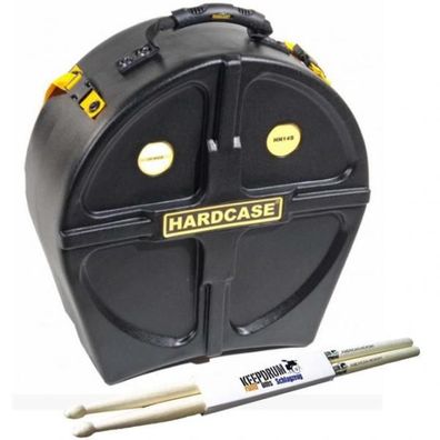 Hardcase HN14S Snare-Case 14 mit Schlagzeugstöcken