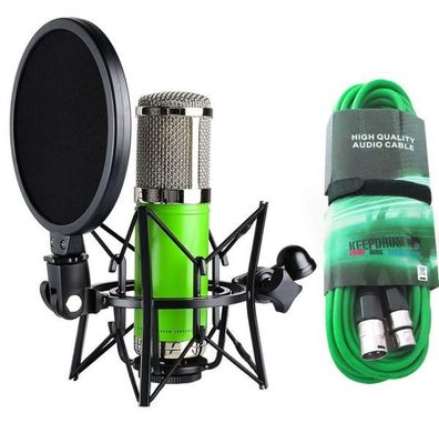 Monkey Banana Bonobo Mikrofon Grün mit Kabel Grün